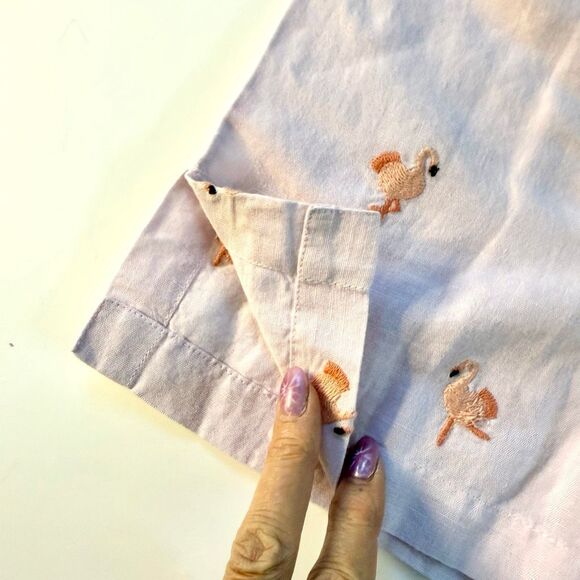 NWT Stella McCartney Kids two-piece outfit, flamingo embroidered in lavender and - Picture 5 of 16